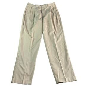 Tommy Hilfiger Khaki Pants Men 34x32 Beige Flat Front Chinos Classic Fit